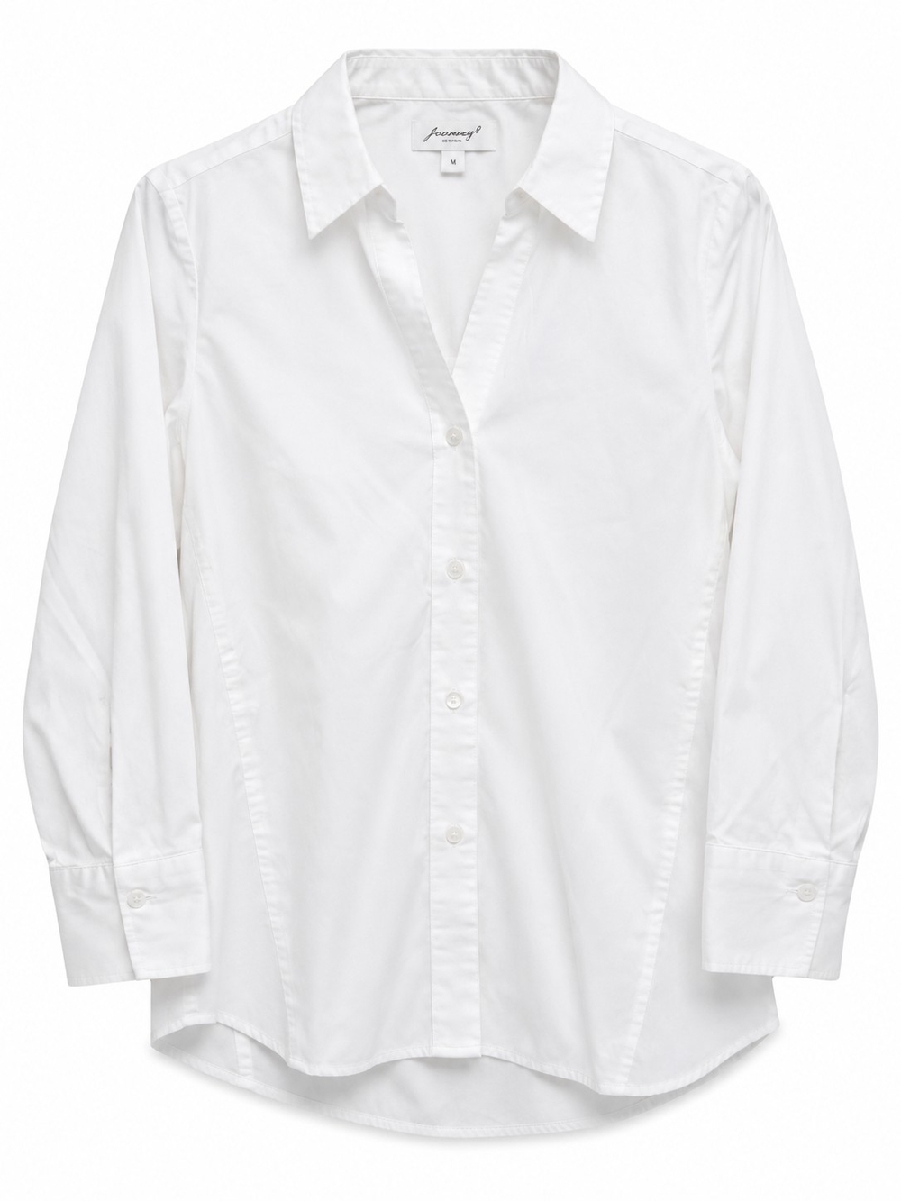 Foxcroft NYC White Non-Iron Stretch Button Down Shirt Size M